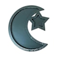 Miniatyrbilde 1 av 3: Ramadan Trettbrett i Tre - Eid-tallerkener - Ramadan-dekorasjoner - Serveringsutstyr (1 stk, Blå)