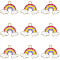 Pikkukuva 1 / 5: Crday Paketti (x20) Kultaselkäinen Monivärinen Emalli Metalli Rainbow Pilvi Rannekkeet Lahja