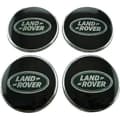 Svarta och gröna Land Rover fälgkapslar. 63 mm. Set om 4 stycken