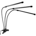 Justerbar LED-växtlampa med timer, svart