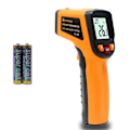 Miniatyrbillede 1 af 5: Laser Infrarød Termometer Pistol Digital Termometer -50-600c Laser Punkt Mad Pistol Professionel Kvalitet 2aaa Optager Inkluderet (gul)