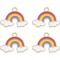 Pikkukuva 3 / 5: Crday Paketti (x20) Kultaselkäinen Monivärinen Emalli Metalli Rainbow Pilvi Rannekkeet Lahja