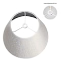 Miniatyrbillede 2 af 5: Lampe Skærm Hørstof Hvid Lampe Skærm Lille 5 Tommer Øverst Diameter X 9 Tommer Bund Diameter X 7 Tommer
