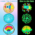 Miniatyrbild 2 av 4: Trä-DIY-pysselset Glow in the Dark för pojkar och flickor 6-12 år, 24 träskivor med diamantmålning