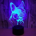 Miniatyrbild 1 av 5: Kreativ 3D-lampa, 3D-effekt med flerfärgade mönster, smart sensor och färgglada lägen, perfekt för sovrum, vardagsrum och arbetsrum (svart botten)