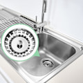 Miniatyrbillede 4 af 5: Køkkenvask Si, 80mm, 2stk Køkkenvask Stopper Med 2 Dræn Hår Catcher, Fortykket 304 Rustfrit Stål Universal Køkkenvask Si
