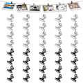 Miniatyrbild 1 av 5: Crday 40 st Pappersklämmor, 22 mm Metallhängklämmor för Matpaket Mini Present