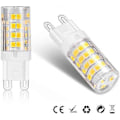 Miniatyrbild 2 av 4: G9 LED-lampor, Varmvit 3000K 5W Ljus motsvarande 40W 420 lumen halogenlampor; ej dimbar, set om 10