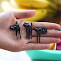 Pikkukuva 5 / 5: Mini Kids Animal Farm Fruit Fork Sarjakuva Välipalakakku Jälkiruoka Fr C:10pcs