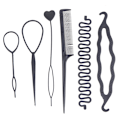 Pikkukuva 1 / 8: 6 kpl / set Hairstyle Braiding Tools Vedettävä hiushiuslevy one size