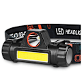 Miniatyrbild 1 av 5: Pannlampa Strålkastare Vattentät 2500lm Cob Led Inbyggd USB Recha one size