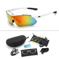 Miniatyrbillede 3 af 8: Polarized Sports HerreSolbriller Briller Cykling Riding Protec White