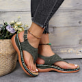 Miniatyrbilde 5 av 8: Damesandaler Myk Bunn Kiler Sko Dame Sommersandaler Med Blue 42