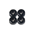 Pikkukuva 1 / 8: 4 kpl / set PU + metallinen uretaani CNC-laakeripyörä puiselle sormelle Black