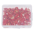 Miniatyrbillede 1 af 5: 100 stk. runde trykstifter Opslagstavle Kort Tommelfinger Tacks Point Bulle Red