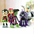 Miniatyrbilde 3 av 5: 7 stk/sett Teen Titans Go Robin Cyborg Beast Boy Raven Action Fig as the picture