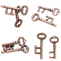 Miniatyrbilde 8 av 8: 1 stk Alloy Key Ring Puslespill Hjernetester IQ Test Barn Voksne li