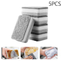 Pikkukuva 1 / 5: Vahva Magic Sponge puhdistusharja astian kulhon pesusienisarja Grey 5 pcs