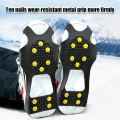 Miniatyrbild 2 av 8: 10-studs snöiskloklättring Anti-slip Spikes Grips Crampon C black M