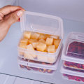 Miniatyrbild 3 av 5: Smörostförvaringslåda Bärbart kylskåp Färskhållning O Transparent 2 pcs