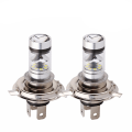 Miniatyrbillede 3 af 5: H4 100W 20LED pære Hi/Lo Beam HID 6000K Hvid Motorcykel Headli Black