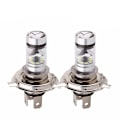 Pikkukuva 3 / 5: H4 100W 20LED Polttimo Hi/Lo Beam HID 6000K Valkoinen Moottoripyörä Headli Black
