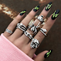 Pikkukuva 2 / 8: 7kpl / set Punk Snake Sormukset naisille Gothic Spider Miesten korut G one size