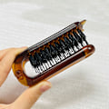 Miniatyrbillede 5 af 8: Amber Foldbar Kam Vildsvinebørste Hårbørste Bærbar Styling Too one size