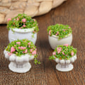 Pikkukuva 4 / 8: 2kpl Nukkekodin huonekalut 1:12 Asusteet Mini Green Bonsai Fl A2