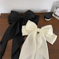 Miniatyrbillede 2 af 5: Sløjfebånd Hårnåle Hovedbeklædning Simple Elegant Satin Spring Clip Fi Red