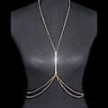 Pikkukuva 1 / 8: Rhinestone Cross Brain ketjuvaljaat naisten asusteet Sexy C Gold