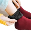 Miniatyrbillede 5 af 8: Nye Velvet Kvinder Vinter Warm Thicken Thermal Socks Soft Casual Coffee
