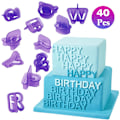 Miniatyrbilde 1 av 5: 40 STK Digital Alfabet Bokstavnummer Fondantkake Kjeks Bakin one size