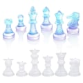 Miniatyrbillede 8 af 8: 1Pc DIY skakstykke Krystal Epoxyharpiksform Queen King 3D Ches bishop