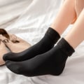 Miniatyrbillede 1 af 8: Nye Velvet Kvinder Vinter Warm Thicken Thermal Socks Soft Casual Black