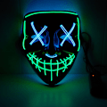 Miniatyrbillede 4 af 5: Halloween LED Mask Party Light Up Mixed Color Masque Glow In Da Blue