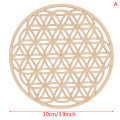 Miniatyrbillede 1 af 5: 1PC Creative Chakra Pattern Coaster Træ Livets blomst Naturlig A 5 pcs
