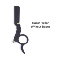 Miniatyrbilde 1 av 5: Straight Edge Barber Razor Skjegg Barbering Tommel Rustfritt stål Black