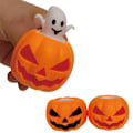 Miniatyrbild 1 av 5: Halloween Pumpkin Ghost Dekompressionsleksak Gummi Bouncy Ball K Random colors 2 PCS
