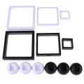 Miniatyrbillede 3 af 5: Firkantet 3D flydende smykker Mønt Display Ramme Holder Box Case m Black 5*5*2cm