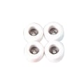 Miniatyrbilde 1 av 8: 4 stk/sett PU+metalluretan CNC-lagerhjul for trefinger White