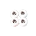 Pikkukuva 1 / 8: 4 kpl / set PU + metallinen uretaani CNC-laakeripyörä puiselle sormelle White