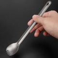 Pikkukuva 2 / 5: Titaanihaarukka pitkävartinen haarukka ulkoreitin Spork astiasto 21.5*4