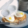 Miniatyrbilde 1 av 5: Kjøkken Mikrobølgeovn Rund Form Egg Steamer Cooking Mold Egg 1 pc