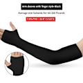 Pikkukuva 1 / 8: Käsivarsi Hihat Ice Fabric Hengittävä Quick Dry Running Sportswear Black