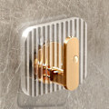 Miniatyrbild 6 av 7: 1/4ST självhäftande väggkrokar Akryl badrumskrokar för häng Gold 4pcs