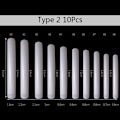 Miniatyrbillede 1 af 5: 10 Stk Stilet Neglespidser Ekstra Lang Form Klar Halv Dæksel Fals Nude 2