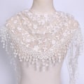 Miniatyrbild 1 av 5: 1st Kvinnor Mode Triangel Wrap Lady Sjal Flower Lace Scarf Sh White