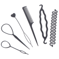 Pikkukuva 3 / 8: 6 kpl / set Hairstyle Braiding Tools Vedettävä hiushiuslevy one size