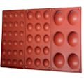 Miniatyrbillede 2 af 5: Rund form kageform Brun halvkuglekugle silikonechokolade E